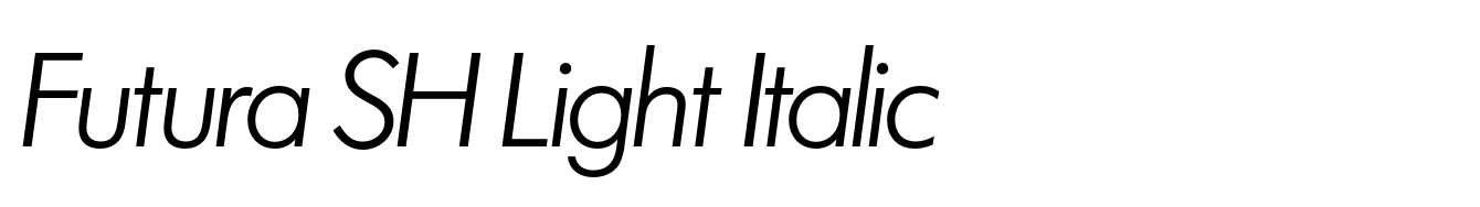 Futura SH Light Italic